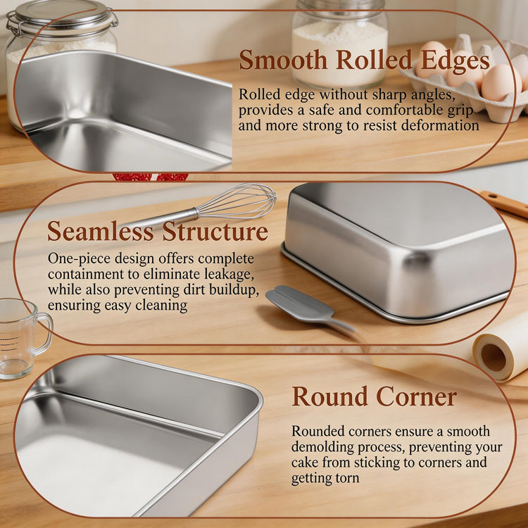 4 Pack Baking Cake Pans Set (2 Count)