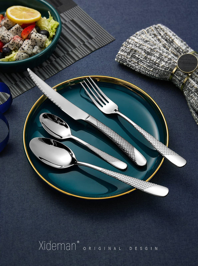 16 Piece Modern Hammered 18 (4 Count)