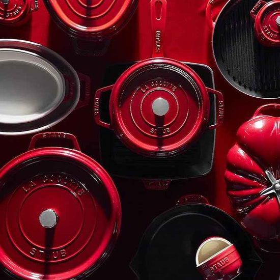 STAUB Ceramic Oval Baking Dish Set, 2-piece, Cherry