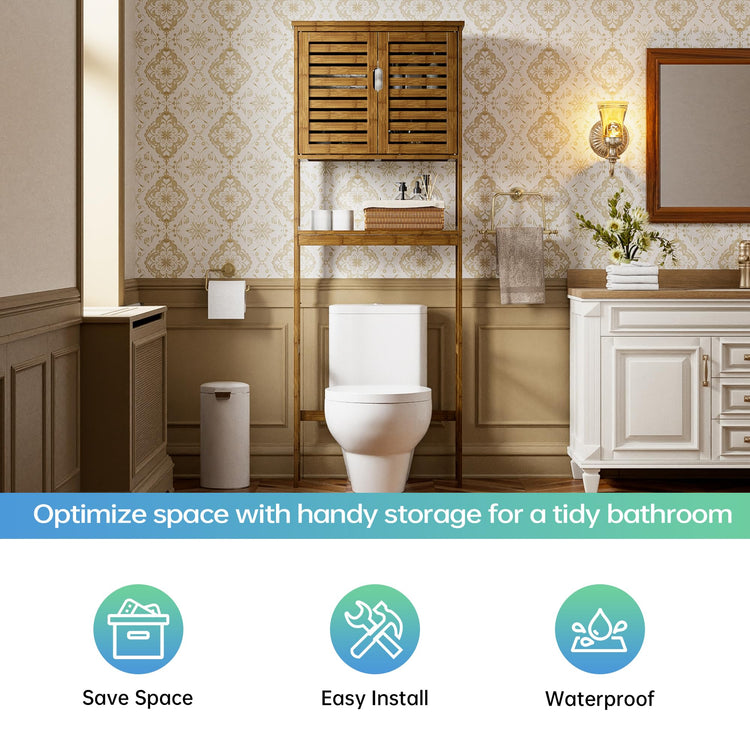 Bathroom Storage Shelf with Cabinet