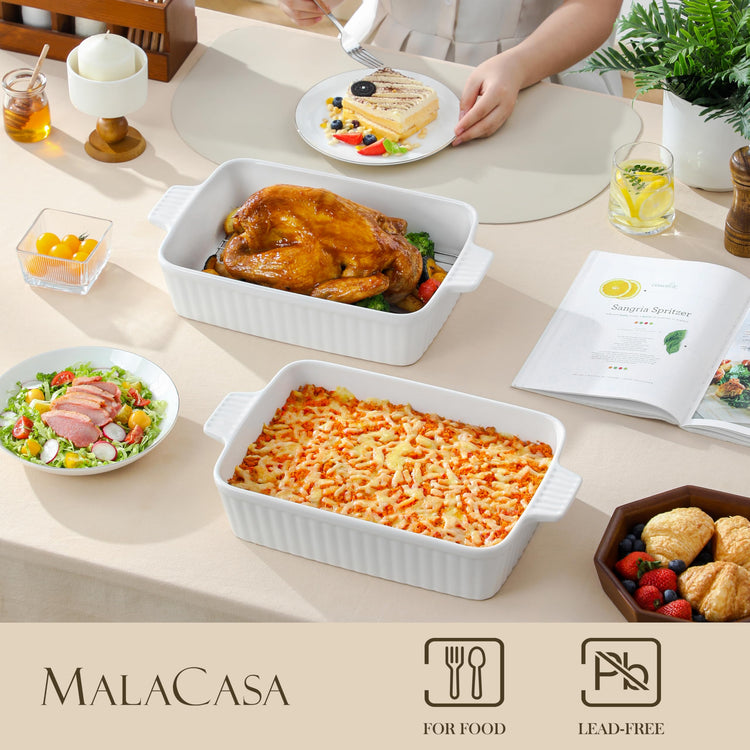 4.4 QT Baking Dishes with Rack