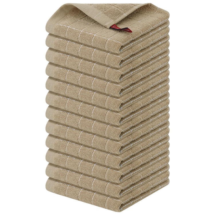 100% Cotton Terry Kitchen Dish Cloths (12 Count)