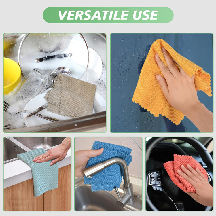 Dish Cloth for Washing Dishes Kitchen Washcloth Cleaning Cloth (10 Count)
