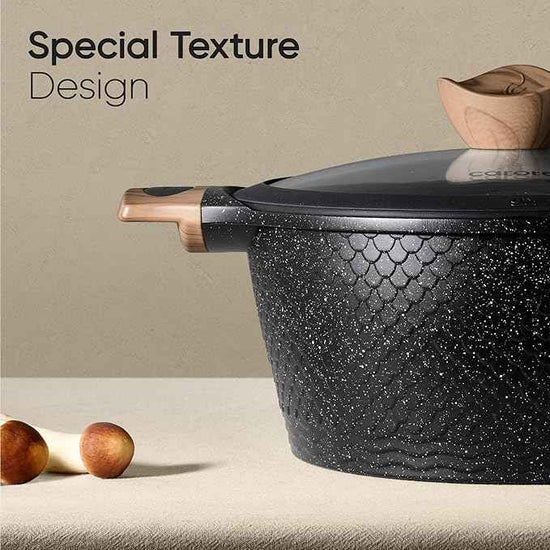 CAROTE 26PCS Pots and Pans Set Non Stick, Cookware Set Pots and Pans Induction Cook Ware, Nonstick Kitchen Cooking, PFOA Free, Black