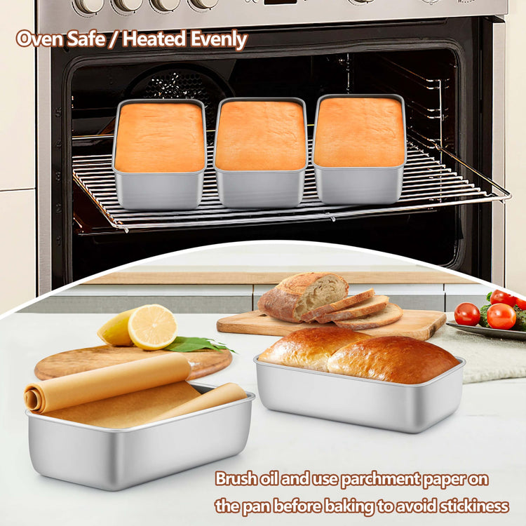 6 Pack Bread Loaf Pans for Baking 9x5 Inch (4.49 Count)