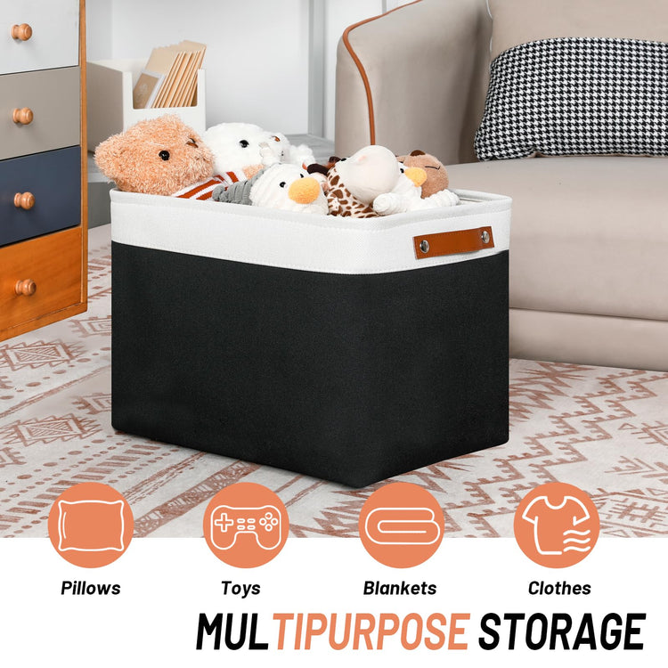 Large Storage Baskets Fabric Storage Bins (3 Count)