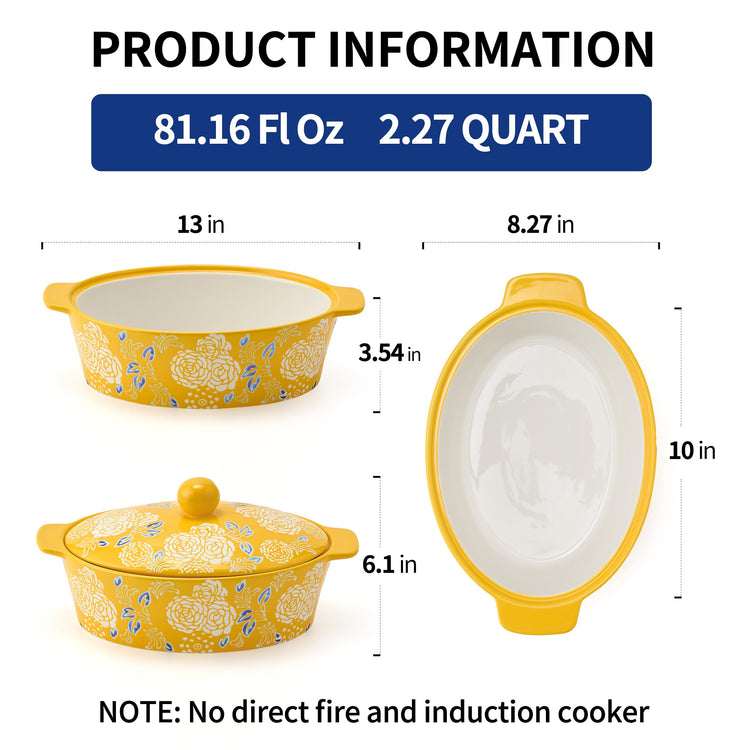 Ceramic Casserole Dish With Lid