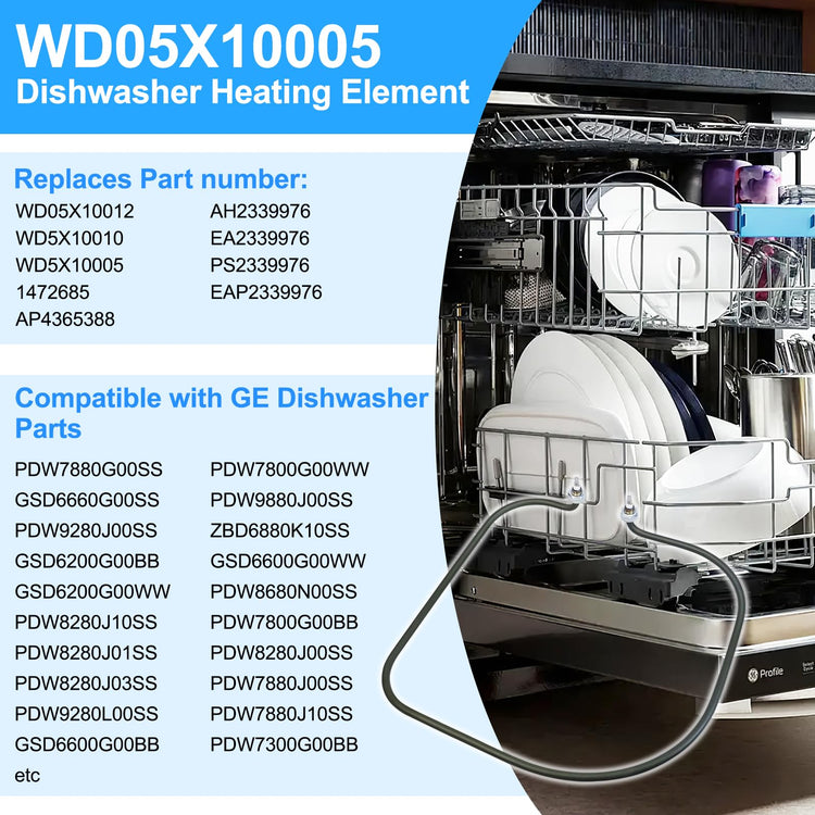 Upgraded WD05X10005 Dishwasher Heating Element Replacement