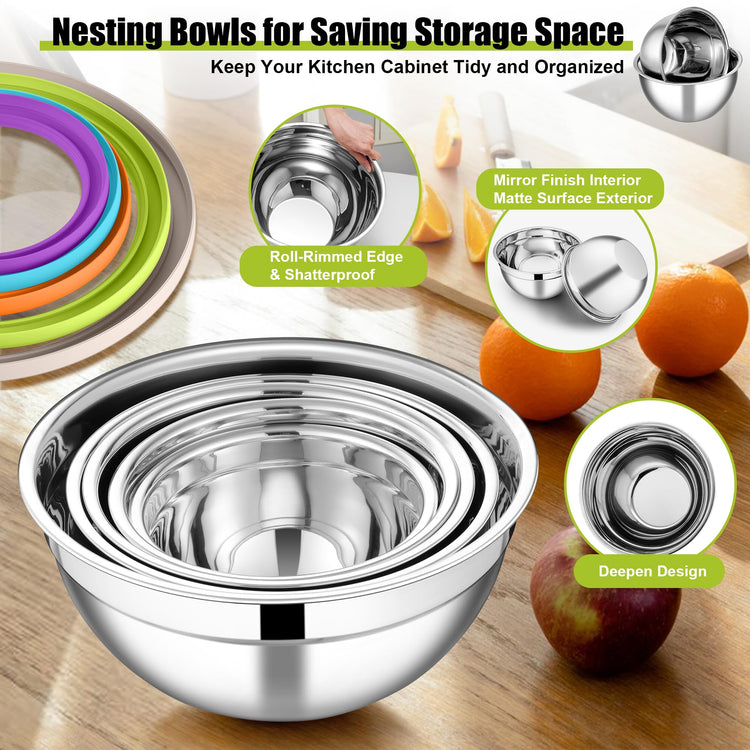Mixing Bowls with Lids Set of 5 (5 Count)