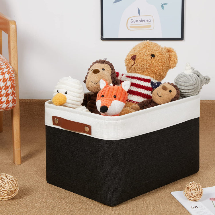 Canvas Storage Bin with Handles (3 Count)