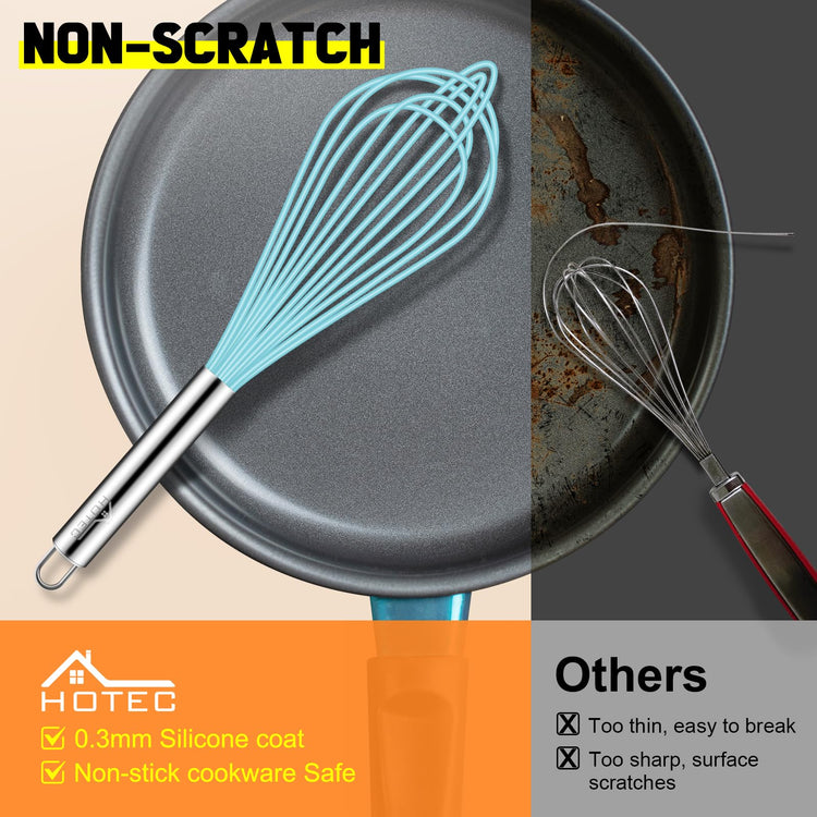 4 Pieces Silicone Whisks Set