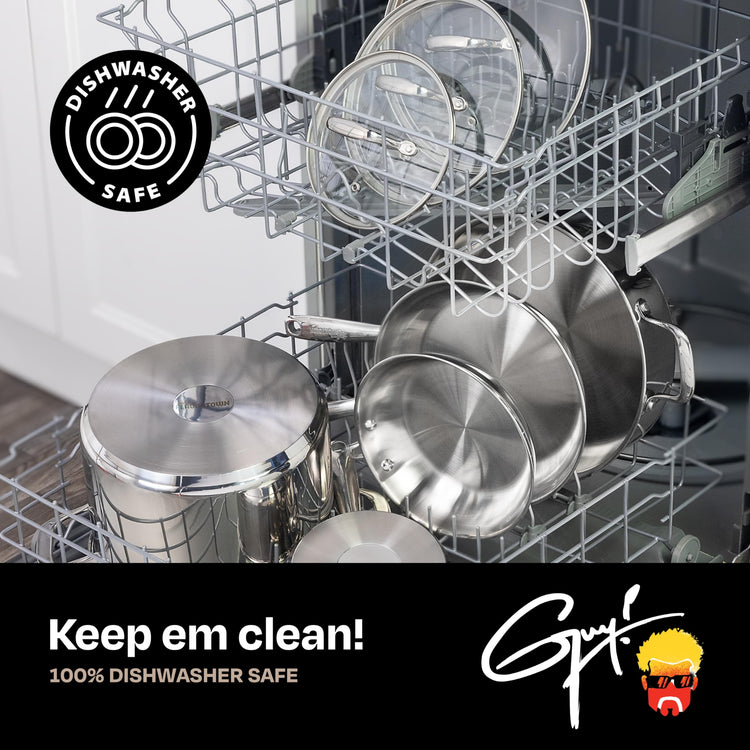 5 Qt Stainless Steel Sautepan with Lid
