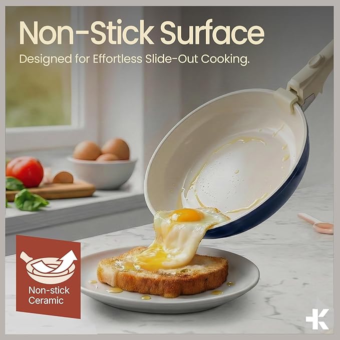 Bakken 17-Piece Ceramic Coated Aluminum Cookware Set, Nonstick Pots and Pans with Lids, Silicone Cooking Utensils & Oven Mitts, All Stovetop Safe Up To 500°F, PTFE & PFAS Free, Dishwasher Safe