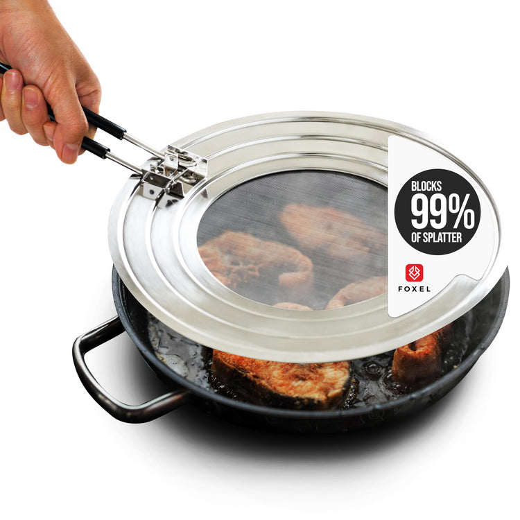 Dishwasher Safe Splatter Screen Guard for Frying Pan Grease