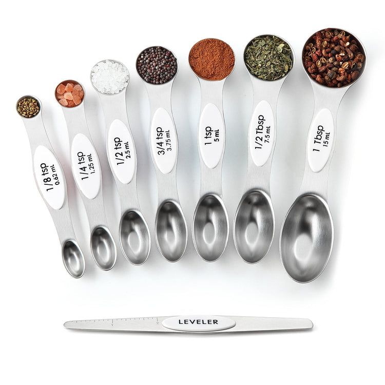 Stainless Steel 8 Magnetic Measuring Spoons for Kitchen