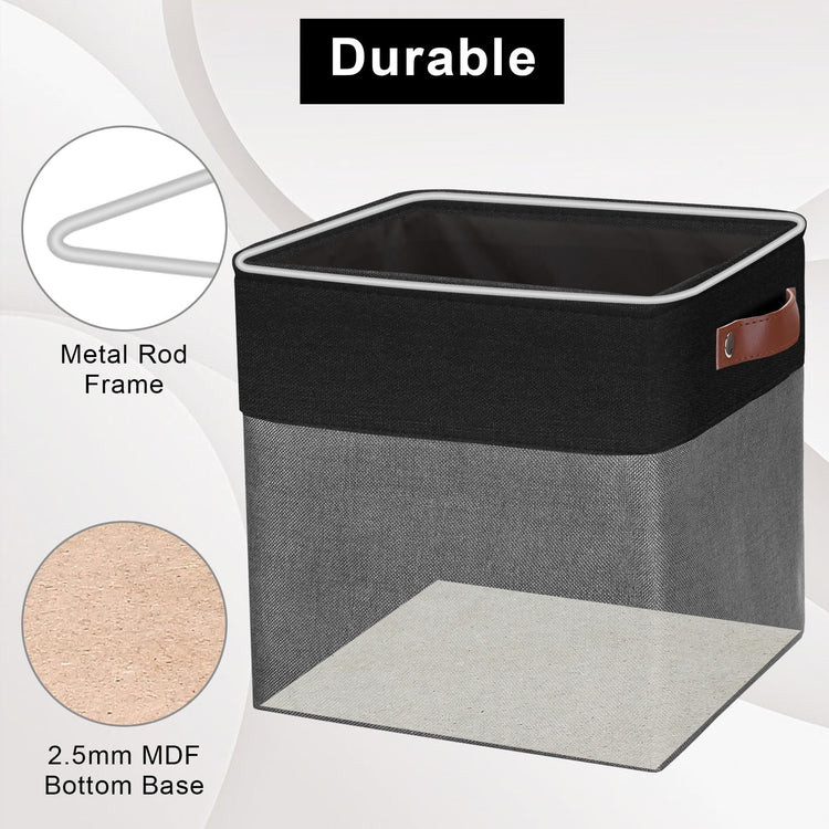 Collapsible Fabric Storage Cubes 11x11 Cube Storage Bins (4 Count)