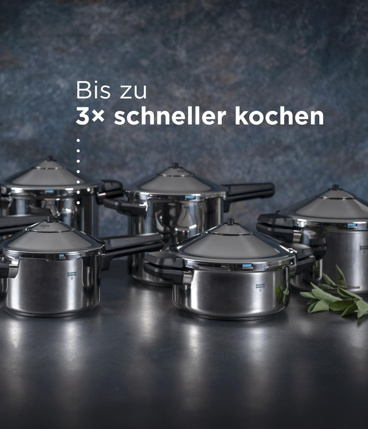 DUROMATIC® Pressure Cooker 11” 8.45 qt family of 6 wide base for better braising
