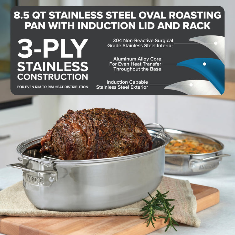 3 Ply Oval Roasting Pan