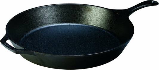 Lodge 15 Inch Cast Iron Pre-Seasoned Skillet – Signature Teardrop Handle - Use in the Oven, on the Stove, on the Grill, or Over a Campfire, Black - Nestoria