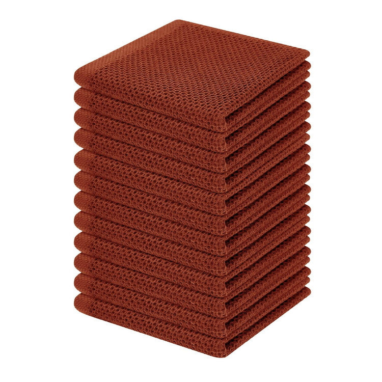 100% Cotton Waffle Weave Kitchen Dish Cloths 12 (12 Count)