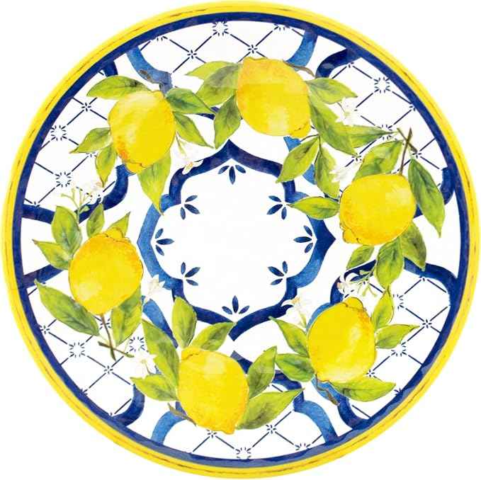 Le Cadeaux 18 Piece Luxury Melamine Dinnerware Set, Service for 6 (Palermo)