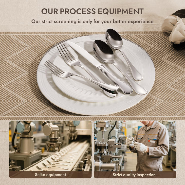 18 10 Stainless Steel Silverware Set for 8 (40 Count)