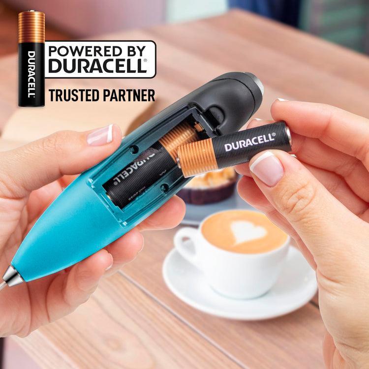 Powerful Milk Frother Wand With Duracell Batteries