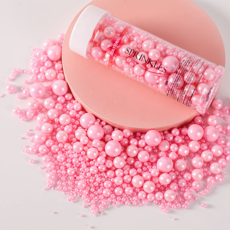 Pink Pearl Sugar Sprinkles (4.58 Ounce)