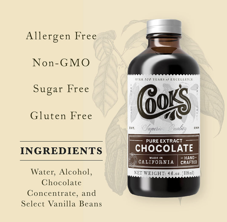 Pure Chocolate Extract for Baking & Cooking (32 Fl Oz)