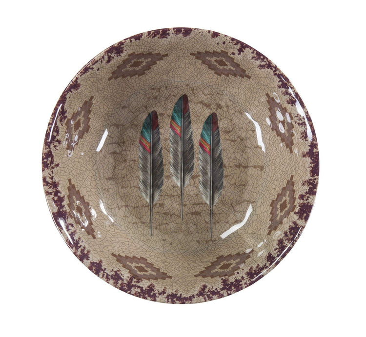 Tossed Feather 14 Piece Melamine Plastic Western Dinnerware Set