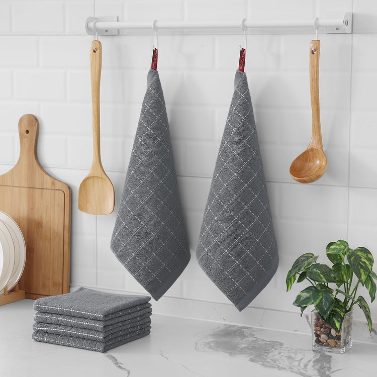 100% Cotton Terry Kitchen Dish Cloths (8 Count)