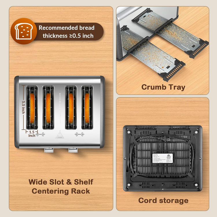 4 Slice Toaster with Touch Screen Control