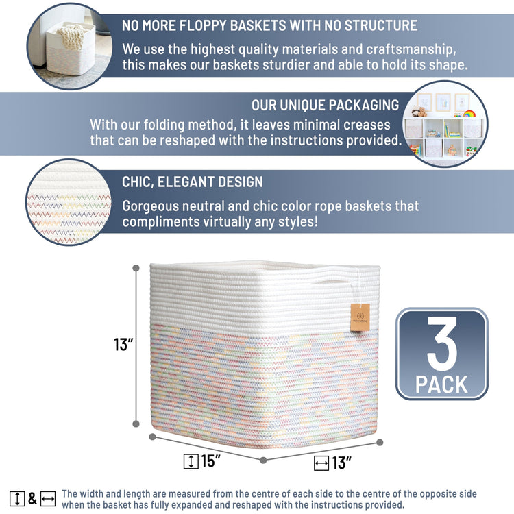 13x15x13 Kallax Storage Cubes Bins (3 Count)