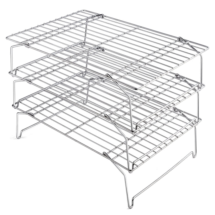 3 Tier 15x10IN Cookie Cooling Rack for Cooking Stackable Collapsible
