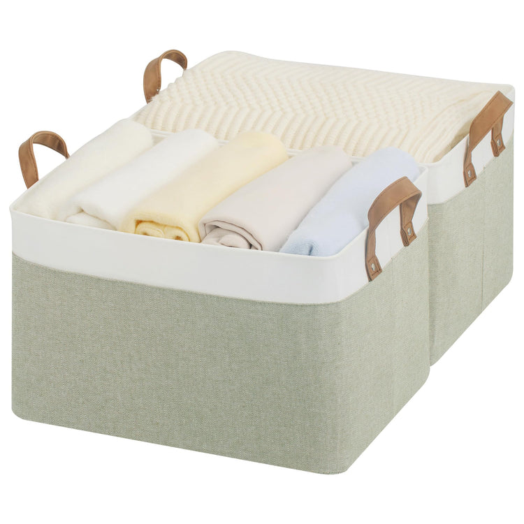 Fabric Storage Bins for Shelf (2 Count)