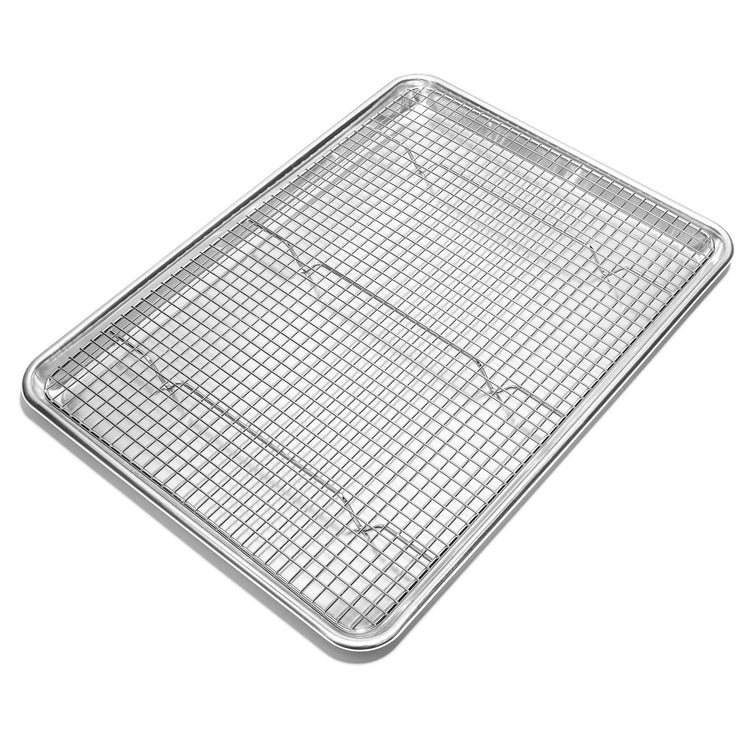 Set of 2) Stainless Steel 12" x 17" Baking & Cooling Racks (Fits Half Sheet Pan) - Cookie Baker's Oven Wire Rack (2 Count)