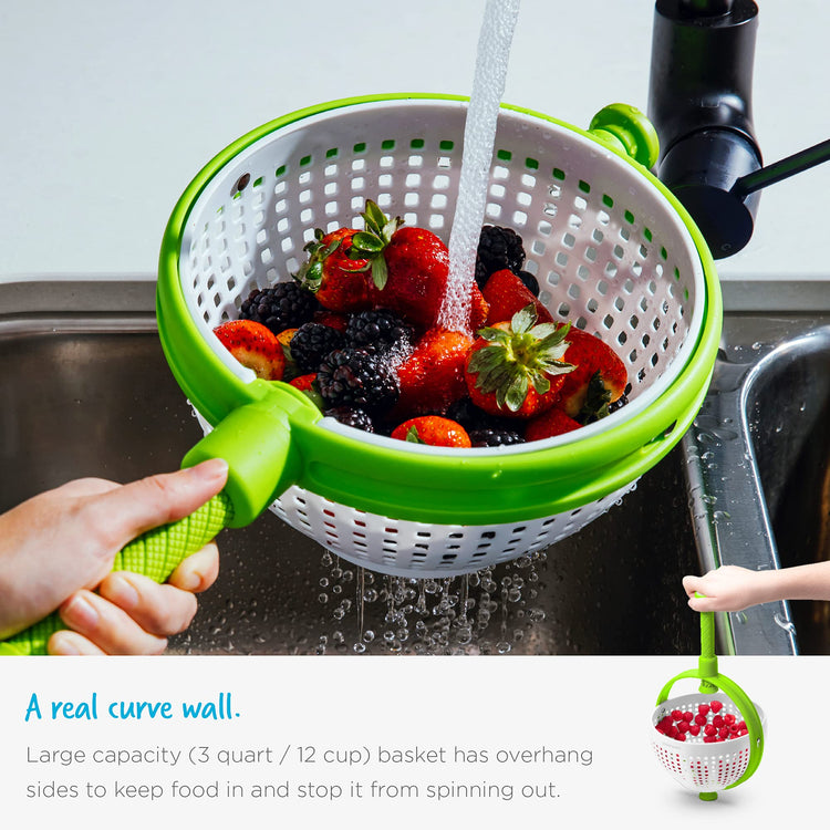 Spina 2-in-1 Collapsible Salad Spinner & Colander