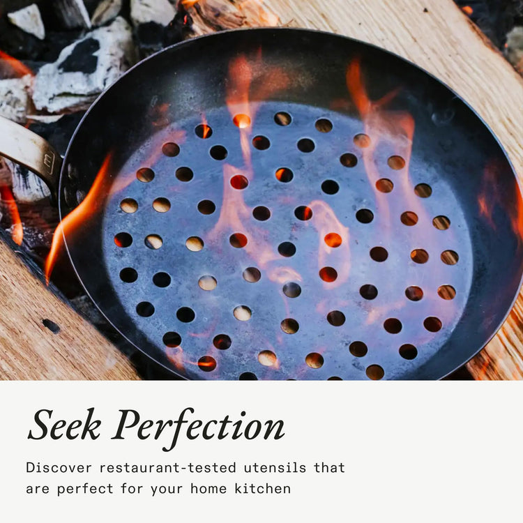 Cookware 12" Seasoned Carbon Steel Grill Frying Pan