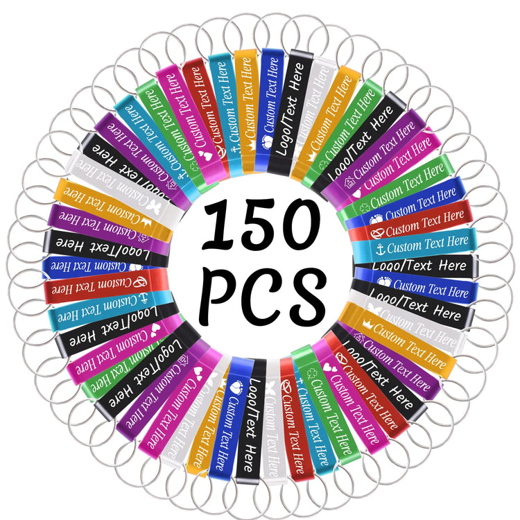 150PCS Personalized Bottle Opener Keychain Bulk Custom Beer Bottle Opener with Logo Text Engraved Wedding Bottle Opener Favors Customized Gifts for Guests Baby Shower Birthday Party