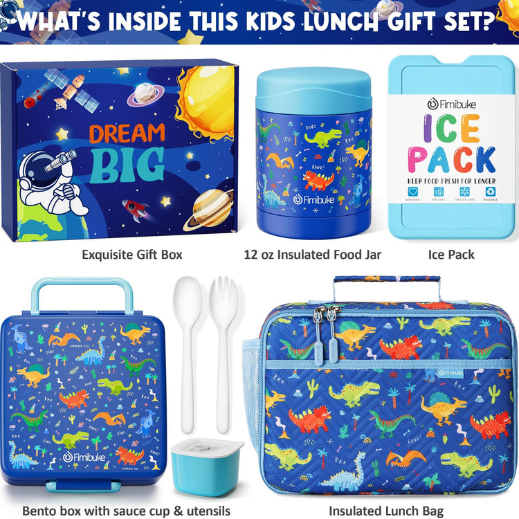 Kids Bento Snack Lunch Box with 4 Compartment (7 count)
