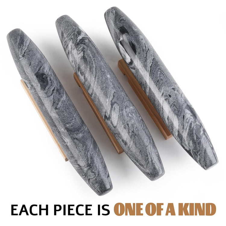 African Natural Grey Marble French Rolling Pin