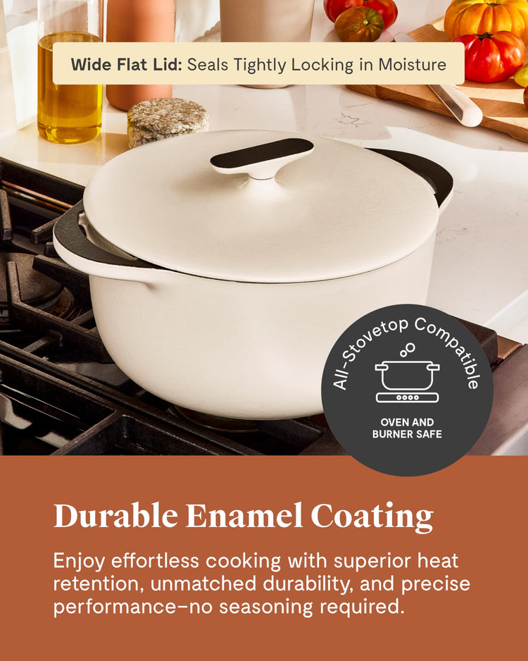 Enameled Cast Iron Round Dutch Oven