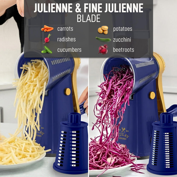 Rotary Cheese Grater 5 Blade Cheese Shredder