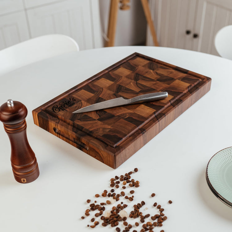 Handmade Personalized Walnut End Grain Cutting Board