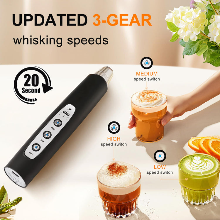 Handheld Milk Frother Wand for Coffee