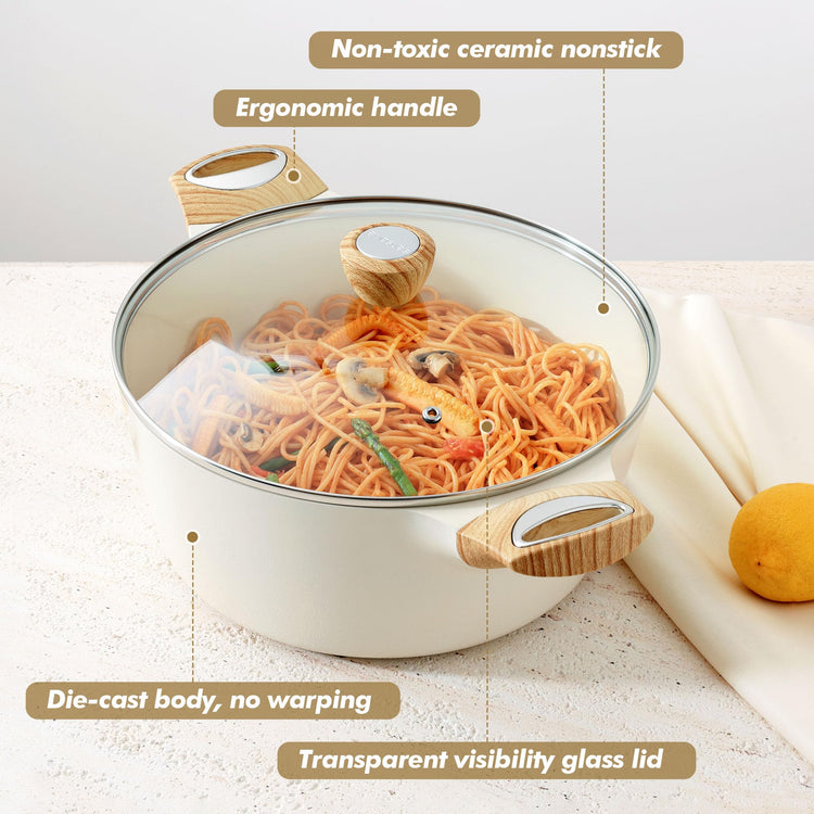 Ceramic Nonstick Stock Pot with Lid
