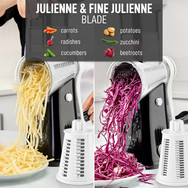Rotary Cheese Grater 5 Blade Cheese Shredder