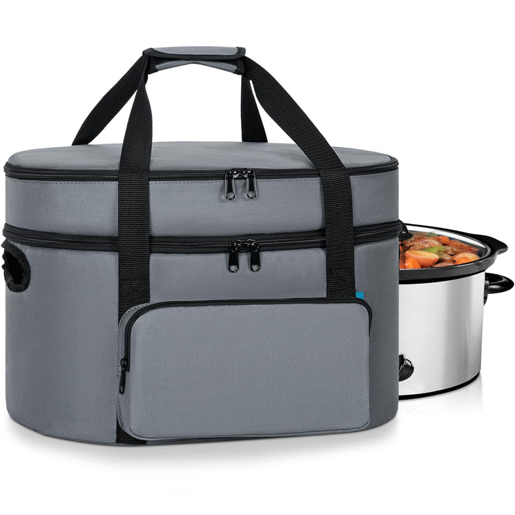 Double Layer Slow Cooker Travel Bag Compatible with 6