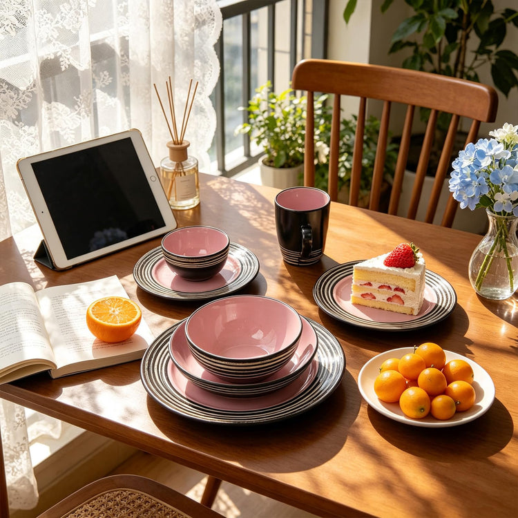 HomeVss 48 Piece Dinnerware Set