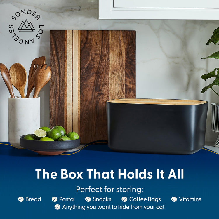 Sonder LA Union Bread Box with Wood Lid